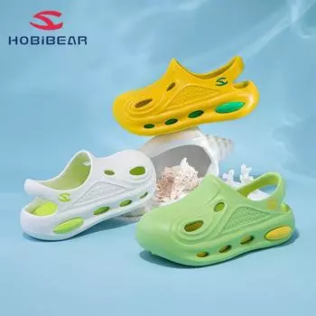 HobiBear Обувь с отверстиями для мальчиков, сандалии, летняя пляжная обувь для девочек, детские сандалии 28-29 жёлтый