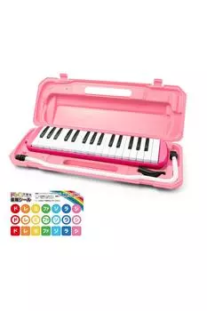 Hobinavi клавиатура губная гармошка 32 клавиши для начальной школы и детей легкая мелодия обмотка рта шланг настольная игра стоя чехол имя наклейка школа,