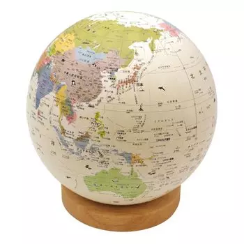 Hobonichi Hobonichi Earth Ball Journey Подлинный земной шар со странами мира, нарисованными в богатых тонах. Когда вы держите информацию из слоновая кость