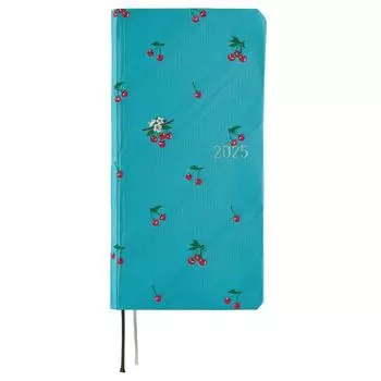 Hobonichi Notebook 2025 WeeksMEGA English Version Tie Начиная с января Еженедельный блокнот Weekly Left Slim Vertical 217 страниц графических заметок и вишня