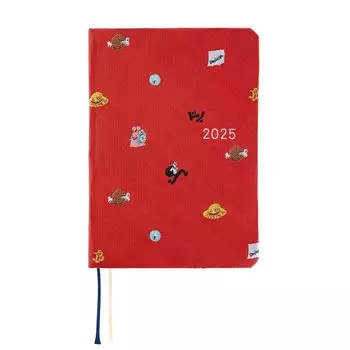Hobonichi Techo 2025 HON Japanese ONE PIECE страница в журнале/DON! [A6/1 день/январь/начинается в понедельник] красный