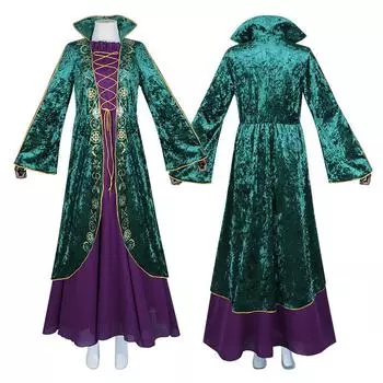 Hocus Pocus Winifred Witch Retro Long Robe Halloween Costume Extra Large