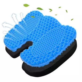 Hodeoo гелевая подушка гелевая подушка гелевая подушка подушка для сиденья большой размер нулевая гравитация U-образная подушка для офисного кресла инвалидной коляски автомобиля [синий] синий