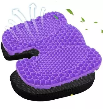 Hodeoo гелевая подушка гелевая подушка гелевая подушка подушка для сиденья большой размер нулевая гравитация U-образная подушка для офисного кресла инвалидной коляски автомобиля [фиолетовый] фиолетовый