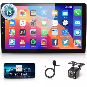 Hodozzy Android Car Audio Bluetooth 2 DIN дюймовый IPS сенсорный экран автомобильная мультимедиа поддерживает автомагнитолу GPS DSP зеркало FM RDS SWC с камерой заднего вида