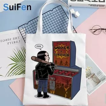 Ходячие мертвецы, сумка для покупок, джутовая сумка, сумка-шопер, сумка bolso, сумка из ткани, сетка, boodschappentas, на заказ 24*26cm