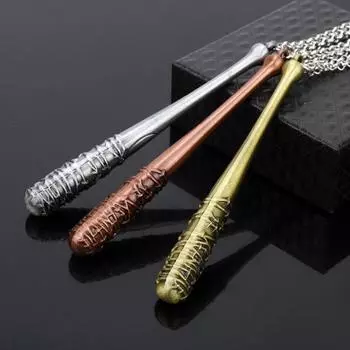 Ходячие мертвецы, трехцветный Неган, бейсбольная бита, подвеска Люсиль, ожерелье, подвеска