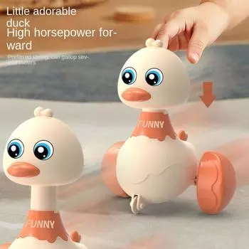 Ходячие Пресс-Возвращение Игрушечные Машинки Механические Скользящие Утки Машинка Возврат Игрушки Мальчики жёлтый