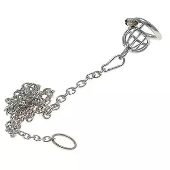 [Ходячий стул] Нержавеющая сталь CB Lock Chastity Cage Lock Penis Lock Yang Взрослая игровая игрушка секс-инструмент Small Set Configuration40