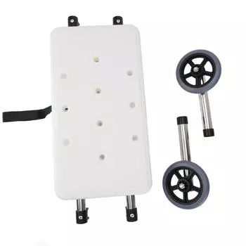 Ходунки для душа, белые, 6 регулируемых по высоте колес из нержавеющей стали, комплект для замены 4-х ножных ходунков