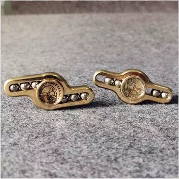 Hogdoggin wild boar three-leaf steel ball model, handmade copper plate fingertip gyro coco interfinger spiral EDC