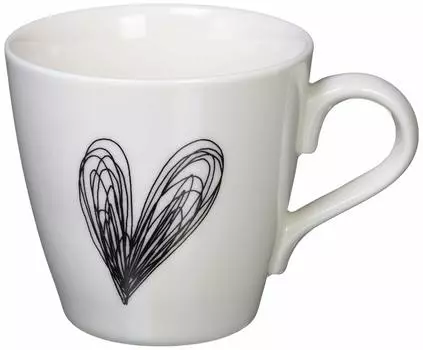 Hogdseirrs Scroll Heart Mug Black 10113