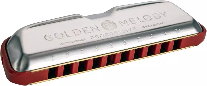 HOHNER Golden Melody Progressive 10 holes key harmonica/A