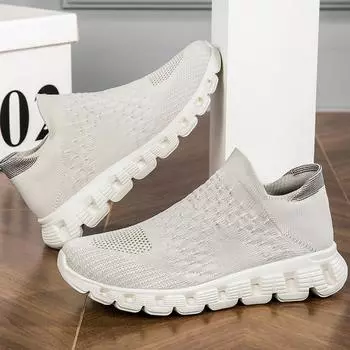 HOHO FAIR Кроссовки, носки, обувь для женщин, дышащие туфли на плоской подошве, унисекс, кроссовки на платформе, повседневная обувь для ходьбы, мужская обувь 35 темно-синий