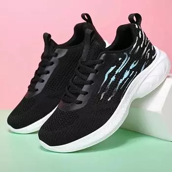 HOHO FAIR Кроссовки женские кроссовки сетчатые дышащие туфли на платформе со шнуровкой легкие повседневные кроссовки 35 розовый