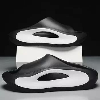 HOHO FAIR/тапочки унисекс, летние тапочки на толстой платформе, нескользящие шлепанцы для ванной комнаты, женские сандалии, женские модные домашние шлепанцы с мягкой подошвой из ЭВА 36-37 белый