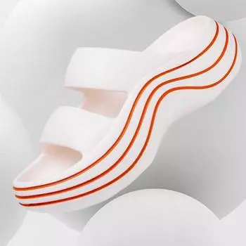 HOHO FAIR/женские шлепанцы, летние шлепанцы на танкетке из этиленвинилацетата, шлепанцы на платформе с толстой подошвой, мягкая пляжная обувь 36/37 белый