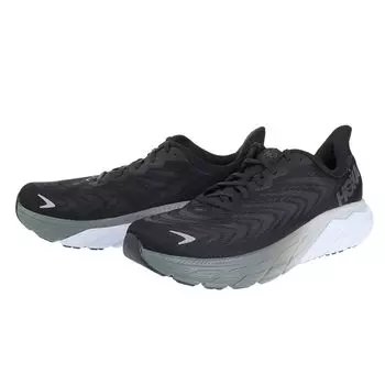 Hoka Arahi 6 Wide Track Field Running Size Black and White Men s & Shoes, 25.5,
