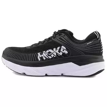 HOKA Bondi 7 Черные Белые Женские Кроссовки 1110519-BWHT 36