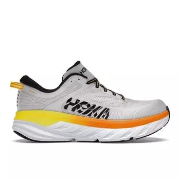 HOKA Bondi 7 Nimbus Cloud Yellow Мужские кроссовки Серые сияюще-желтые 1110518-NCRY 45