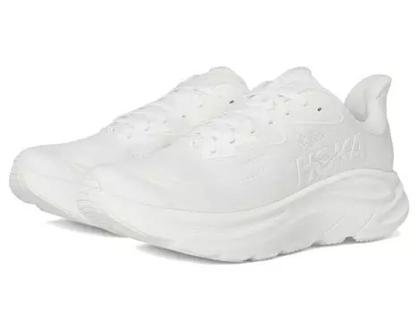HOKA Clifton 10 Широкая колодка Полевые беговые Размер Белый x Белый Мужские & Обувь, 25.0,