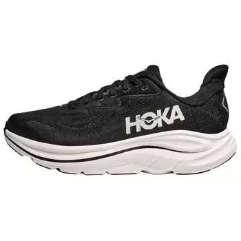 HOKA Clifton 10 Широкие Черные Белые Мужские Кроссовки 1162032-BWHT 40