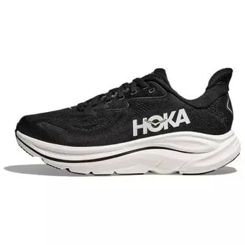 HOKA Clifton 10 Широкие Черные Белые Женские Кроссовки 1162050-BWHT 36