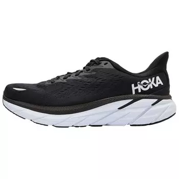 HOKA Clifton 8 2E Wide Черно-белые мужские кроссовки 1121374-BWHT 40