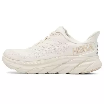 HOKA Clifton 8 Wide Eggnog Shifting Sand Женские кроссовки Кремовые 1121375-ESSN