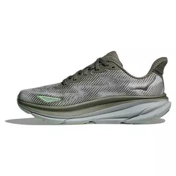 HOKA Clifton 9 Olive Haze Mercury Мужские кроссовки зеленые 1127895-OHMR 40.5