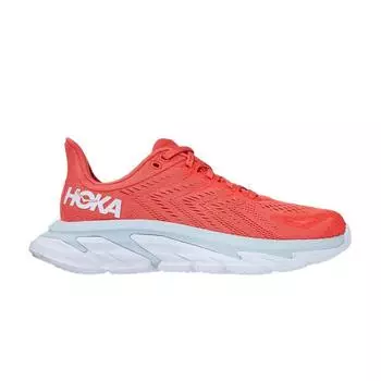 HOKA Clifton Edge Hot Coral Женские кроссовки Розовый Белый 1110511-HCWH