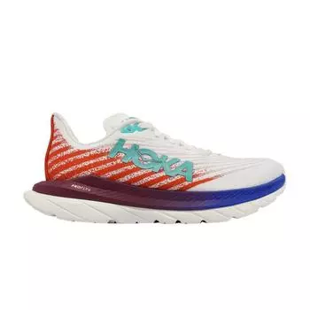 HOKA Mach 5 2E Wide White Fire Red Мужские кроссовки 1136677-WFM 40