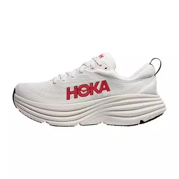 Hoka One One Bondi 8 White Vermillion Men Sneakers 1123202-WVR 43