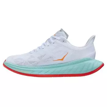 Hoka One One Carbon X 2 Белый Пылающий Оранжевый (Женский) Женские кроссовки 1113527-WBOR 39