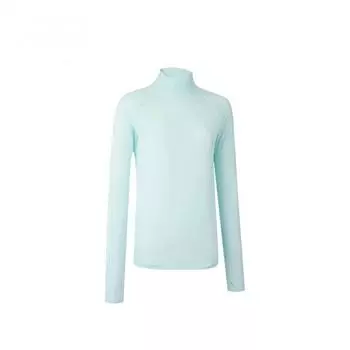 Hoka One One Cold Weather Layer однотонная повседневная спортивная футболка с длинным рукавом, женские топы, ярко-голубой 1141735 S