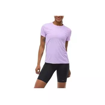 HOKA ONE ONE Solid Color Round Neck Short Sleeve T-Shirt Women tops Purple 1151084-ARF S