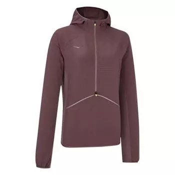 HOKA ONE ONE Женская куртка Aw24 Skyglow с капюшоном и длинным рукавом, тканая, на молнии до половины, куртки, дымчатый кварц 1156113 XS