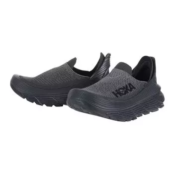 HOKA Restore TC Regular Black Recovery Relax Shoes with Platform Sole and Sneakers, (1134532-BBLC), Slip-On (Black/Size 27.0/Men s Women s) [Used] чёрный