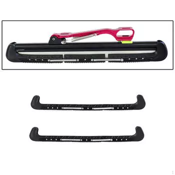 Хоккейные художественные защитные коньки. Ледяные чехлы. Защитное снаряжение. Регулируемый чехол для коньков. black 380MM 410MM