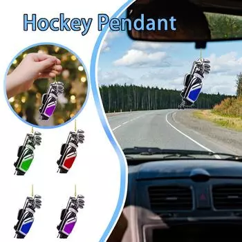 Хоккейный рюкзак для хранения акриловый плоский кулон Рождественский кулон Хоккейный подарок любовнику One Size