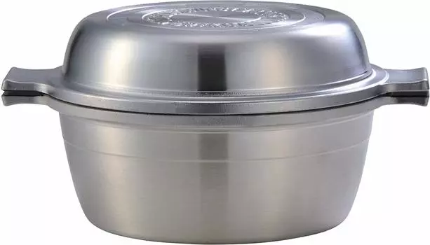 Hokuriku Aluminum Pot 24cm Gas Fire Lightweight Meister Combination Pot with Perforated Plate Ceramic Processed Made in Japan Two-Handed [For Only]