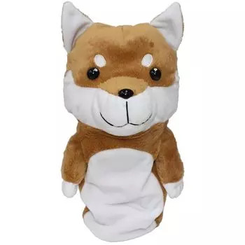 Hokushin Trading Shiba Inu Head Cover for Driver Animal Head Cover WHC1726 Golf Cover Club Cover (460cc Compatible)