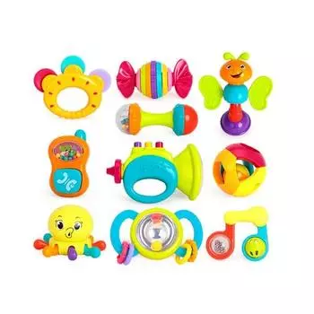 Hola New Rocking Rattle Rattle Набор из 10 корейских детских игрушек