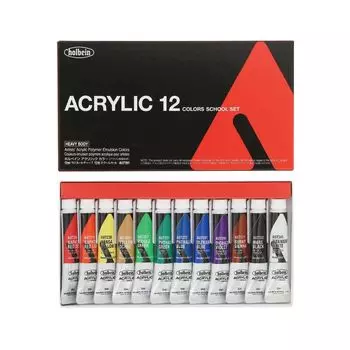 Holbein Acrylic Color AU7391 12ml School 12 Color Set 17391 [Heavy Body]