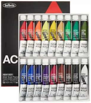 Holbein Acrylic Color AU7392 12ml School 18 Color Set 17392 [Heavy Body]