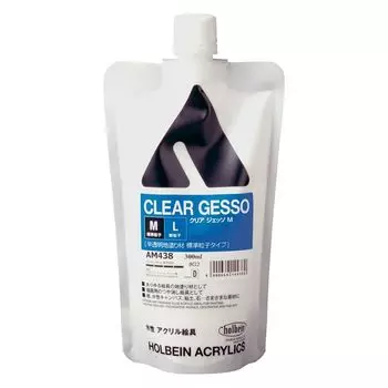 Holbein Acrylic Medium AM438 300 мл Прозрачный грунт Gesso M базовое покрытие стандартные частицы 14438 (Прозрачный тип)