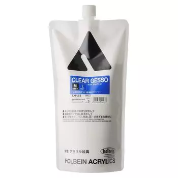 Holbein Acrylic Medium AM468 900ml Clear Gesso M base coating standard particle 14468 (Transparent type)