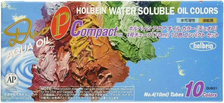 Holbein Aqua Oil Color DUO DU931 10 мл Компактный набор из 10 цветов 23931