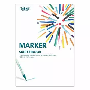 Holbein Sketchbook by Application Marker Book Felt Marker Paper A4 size 35 sheets binding 271205 YMC-A4 70g/m