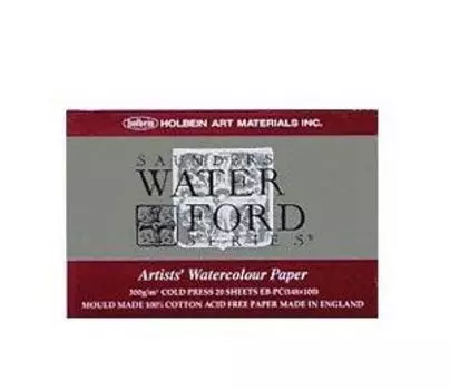 Holbein Waterford Watercolor Paper Natural Medium Grain 300g Postcard Size Glue Pad 20 Sheets 270910 EB-PC